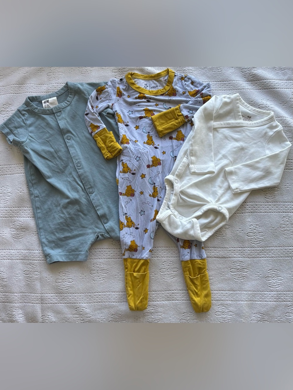 Organic Cotton + Bamboo Baby Bundle | Pooh Set 0–3M